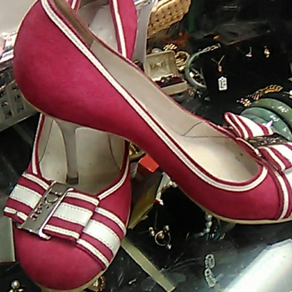 Dior size 37 euro 3 inch heels Pink heel shoes - Picture 1 of 5